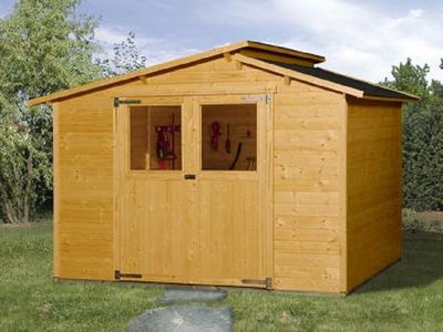 299 x 250cm  Gartenhaus 323 Gr.4, lasiert, 19 mm