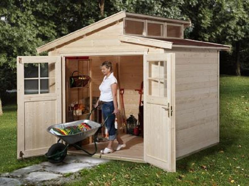 235 x 239cm  Gartenhaus 226 Gr.2, natur, 21 mm