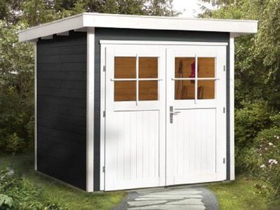 205 x 209cm Gartenhaus 227 Gr.1, anthrazit, 21 mm