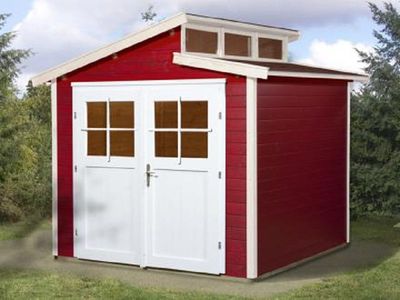 235 x 239cm Gartenhaus 226 Gr.2, schwedenrot, 21 mm