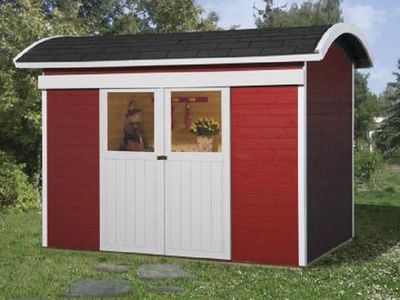 295 x 209cm Schiebetürhaus 228, schwedenrot, 21 mm