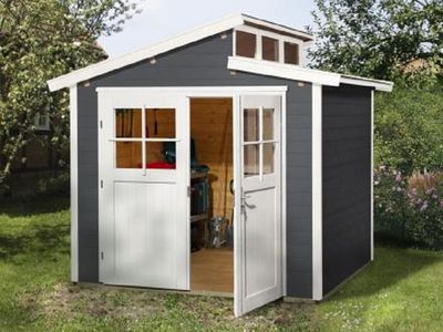 235 x 239cm Gartenhaus 226 Gr.2, anthrazit, 21 mm