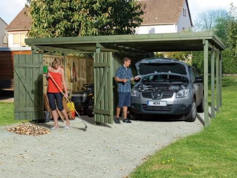 478 x 579cm  Carport 607 Gr.3, inkl. XXL Geräteraum