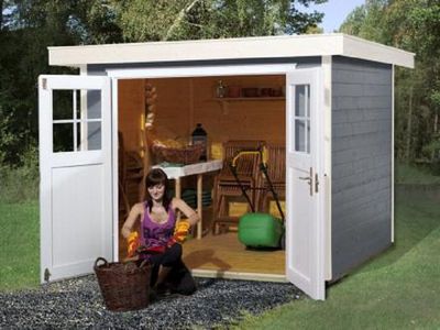 235 x 239cm  Gartenhaus 227 Gr.2, grau, 21 mm