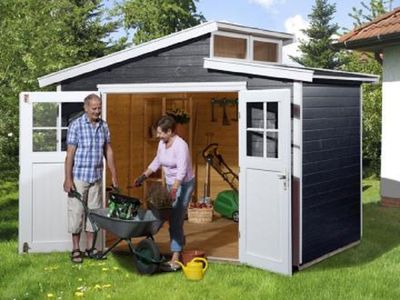 295 x 209cm  Gartenhaus 226 Gr.3, anthrazit, 21 mm