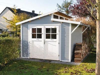 295 x 299cm Gartenhaus 226 Gr.4, grau, 21 mm