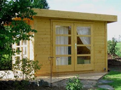 Weka Gartenhaus 126 Gr.3, natur, 28 mm, Doppeltür 295 x 300cm