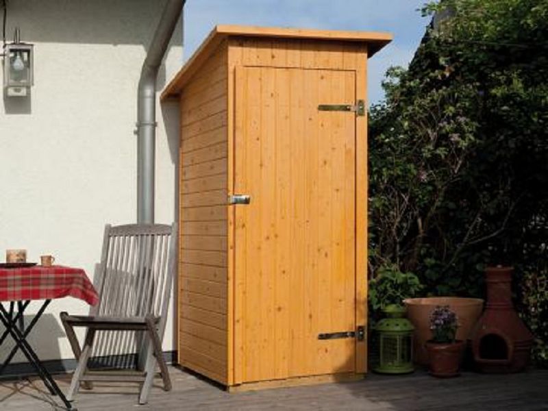 83 x 85cm  Garten-/Terrassenschrank 361 Gr.1 Flachdach, 14mm, Einzeltür