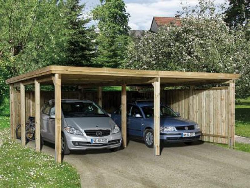 576 x 591cm  Flachdach-Doppelcarport 618 Gr.2