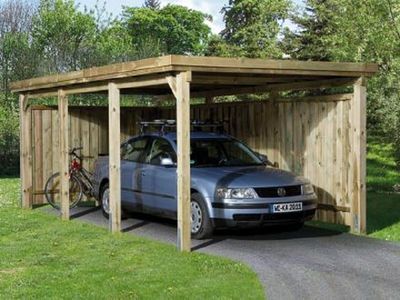 294 x 591cm  Flachdach-Einzelcarport 617 Gr.2