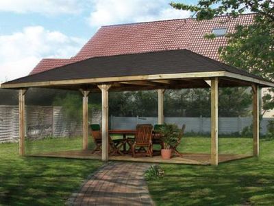608 x 310cm  Gartenoase/Carport 651 D Gr.2