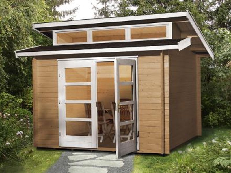 300 x 300cm  Gartenhaus 158 Gr.1, 28 mm, mit 3 Oberlichtern