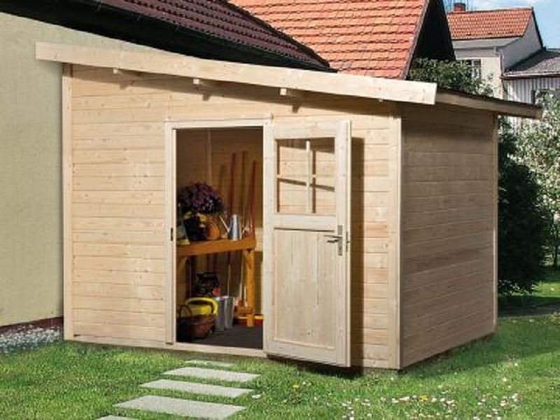 300 x 235cm  Gartenhaus 260 Gr.2, 28 mm, Einzeltür