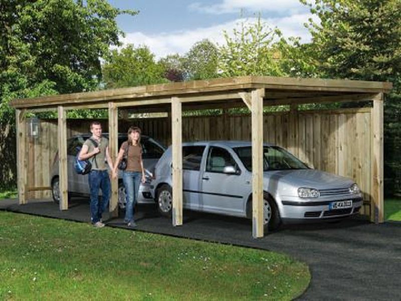 294 x 784cm  Flachdach-Einzelcarport 617 Gr.3