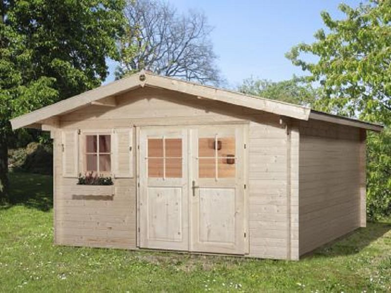 380 x 380cm  Gartenhaus 111 Gr.3, 28 mm