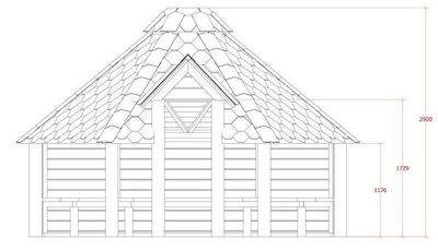 Grillkota offen, Pavillon 9.2m²