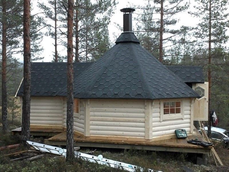 Grillkota 9.2m² mit Sauna-Anbau und optionaler Grillanlage