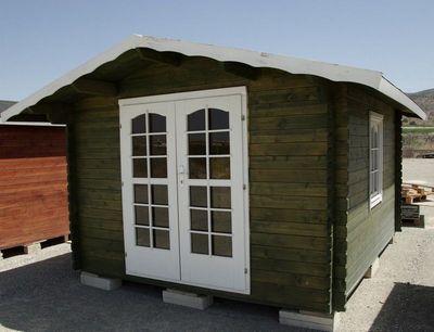 Gartenhaus mit Isolierverglasung Sandra C 70mm 320X380cm Gartenhaus