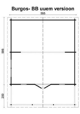 Gartenhaus mit Isolierverglasung BURGOS 70mm 595x595cm