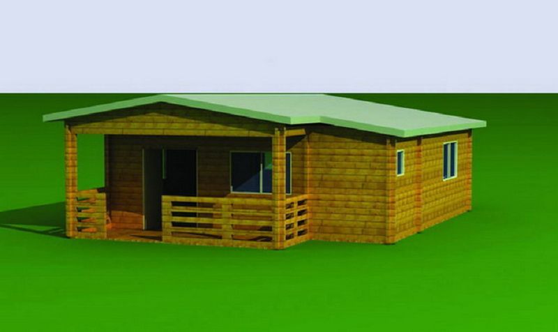 Ferienhaus mit Isolierverglasung MARIA 626x740cm 70mm Gartenhaus
