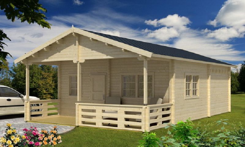 Gartenhaus mit Isoverglasung TOLEDO D 70mm 595x747cm Schlafboden
