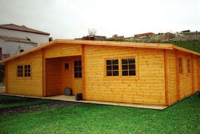 Ferienhaus mit Isolierverglasung KRISTI 70mm 1050x595cm Gartenhaus