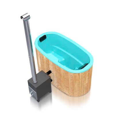 Ovaler Badezuber mit oder ohne Holzofen und GFK für 5-6 Personen