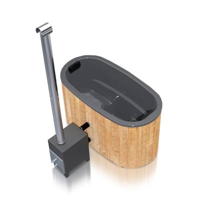 Ovaler Badezuber mit oder ohne Holzofen und GFK für 5-6 Personen
