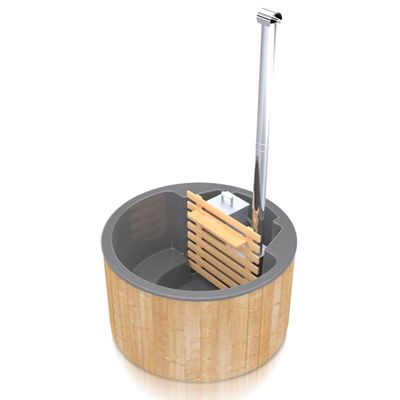 Badezuber für 3-4 Pers. Ø1,8m mit GFK Einsatz