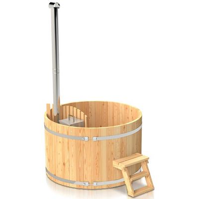 160cm-240cm Fichte Badefass Badezuber Badebottich für Aussenofen