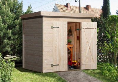 weka Gerätehaus 344 Flachdach, 14 mm, ET, ohne Boden , 180 x 135 cm