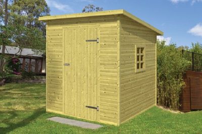 Gerätehaus impregniert Gartenhaus Olaf (Schrägdach) 200cm x 200cm