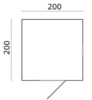 Gerätehaus impregniert Gartenhaus Olaf (Schrägdach) 200cm x 200cm