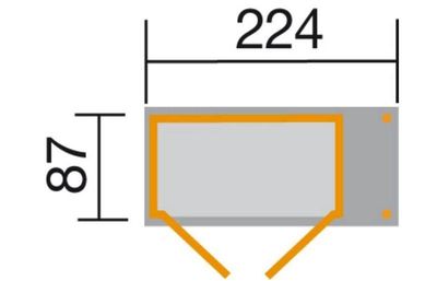 Weka Garten/Terrassenschrank 357 A Gr.2, 224 x 87 cm