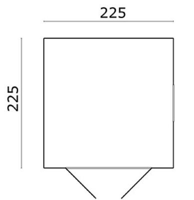 Gerätehaus imprägniert Gartenhaus Hugo 225cm x 225cm