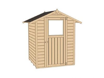 152 x 148cm Gartenhaus 317 Gr.2, natur, 19 mm, Einzeltür