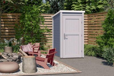 weka Gartenhaus 367, grau, 21 mm , 97 x 100 cm
