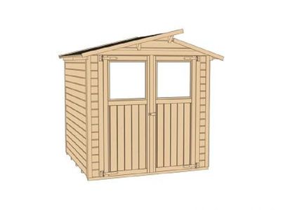 198 x 148cm Gartenhaus 323 Gr.1, natur, 19 mm