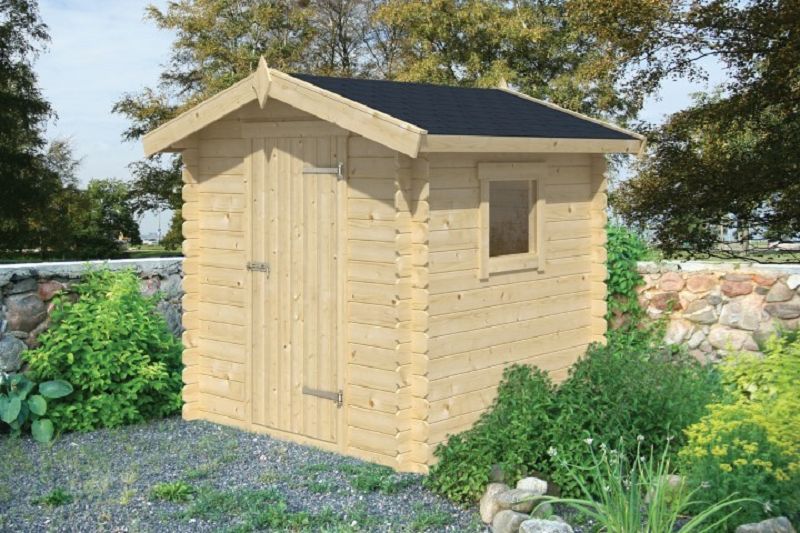 Gartenhaus Blockhütte Eigo 19mm 220cm x 220cm