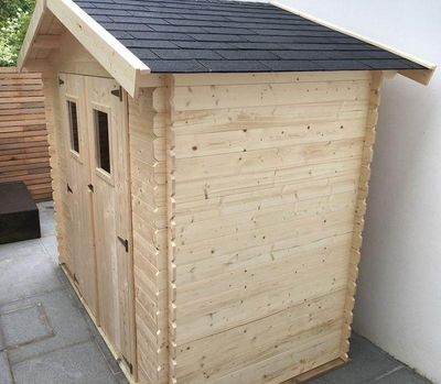 Gartenhaus Blockhütte Malva (mit Boden) 19mm 150cm x 260cm