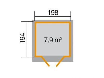 Gartenhaus 325 A, natur, 19 mm neu 2019