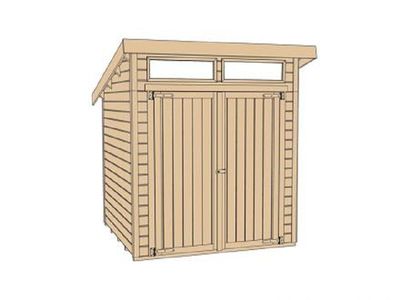 254 x 194cm  Gartenhaus 325 A Gr.1, natur, 19 mm