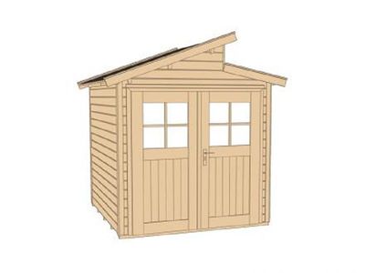 205 x 209cm  Gartenhaus 226 Gr.1, natur, 21 mm