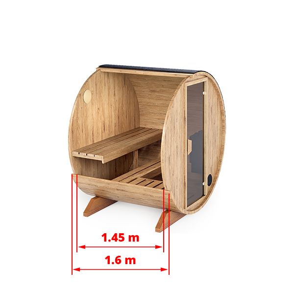 1.6m Fasssauna Mini für 3 Pers.