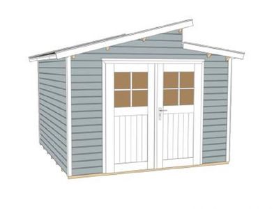 295 x 299cm Gartenhaus 226 Gr.4, grau, 21 mm