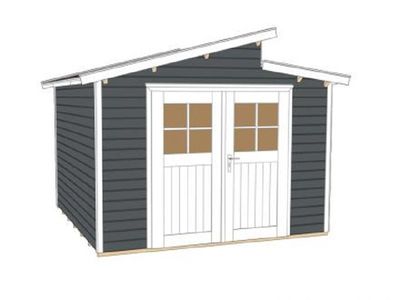295 x 299cm Gartenhaus 226 Gr.4, anthrazit, 21 mm