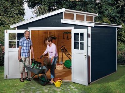 295 x 299cm Gartenhaus 226 Gr.4, anthrazit, 21 mm