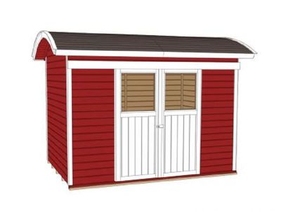295 x 209cm Schiebetürhaus 228, schwedenrot, 21 mm