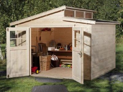 295 x 299cm Gartenhaus 226 Gr.4, grau, 21 mm