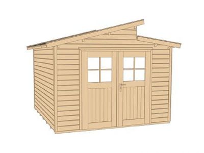295 x 299cm Gartenhaus 226 Gr.4, grau, 21 mm